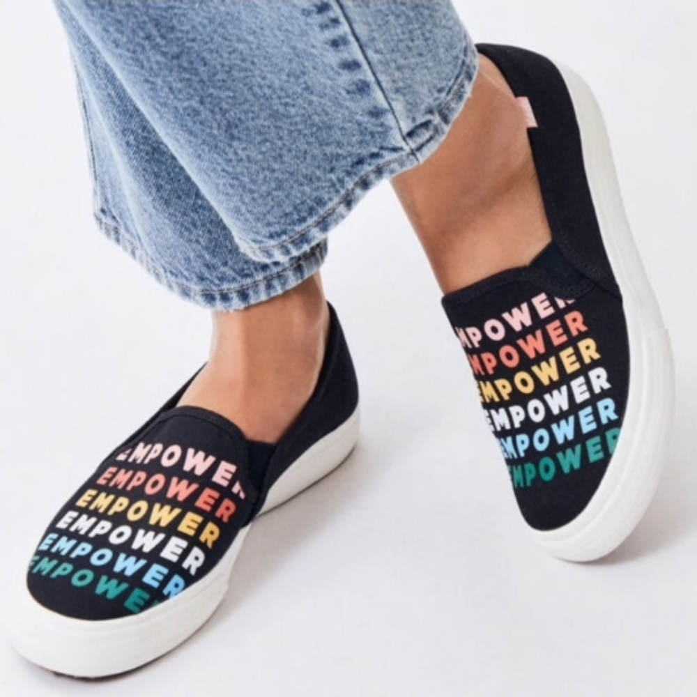 KED'S Double Decker "Empower" Black Slip-Ons Women's Size 11